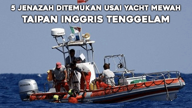 5 Jenazah Ditemukan usai Yacht Mewah Taipan Inggris Tenggelam